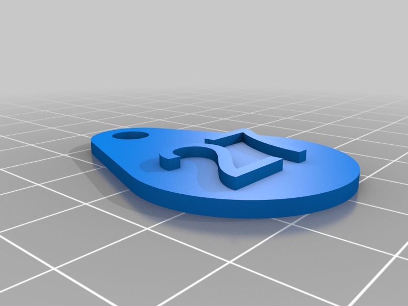 Miniatura 2 do modelo 3D Keyring Numbers