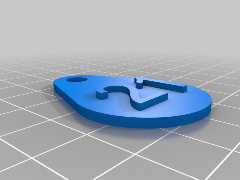 Miniatura 8 do modelo 3D Keyring Numbers