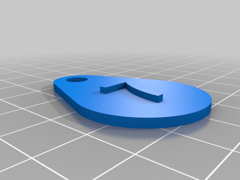 Miniatura 13 do modelo 3D Keyring Numbers
