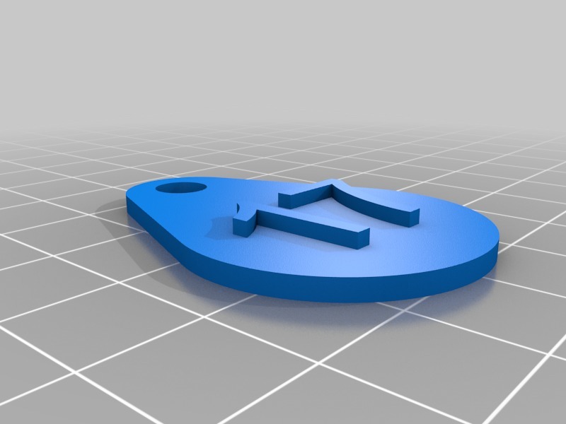 Miniatura 15 do modelo 3D Keyring Numbers