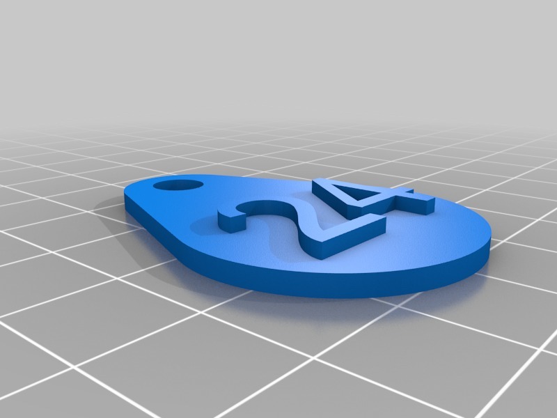 Miniatura 21 do modelo 3D Keyring Numbers