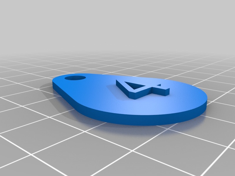 Miniatura 24 do modelo 3D Keyring Numbers