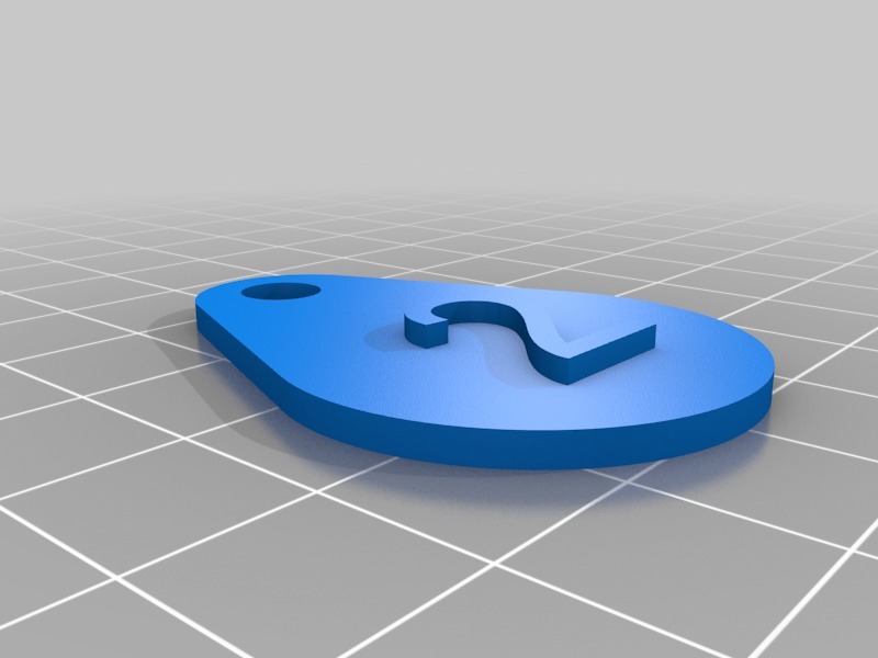 Miniatura 27 do modelo 3D Keyring Numbers