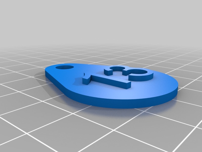 Miniatura 28 do modelo 3D Keyring Numbers