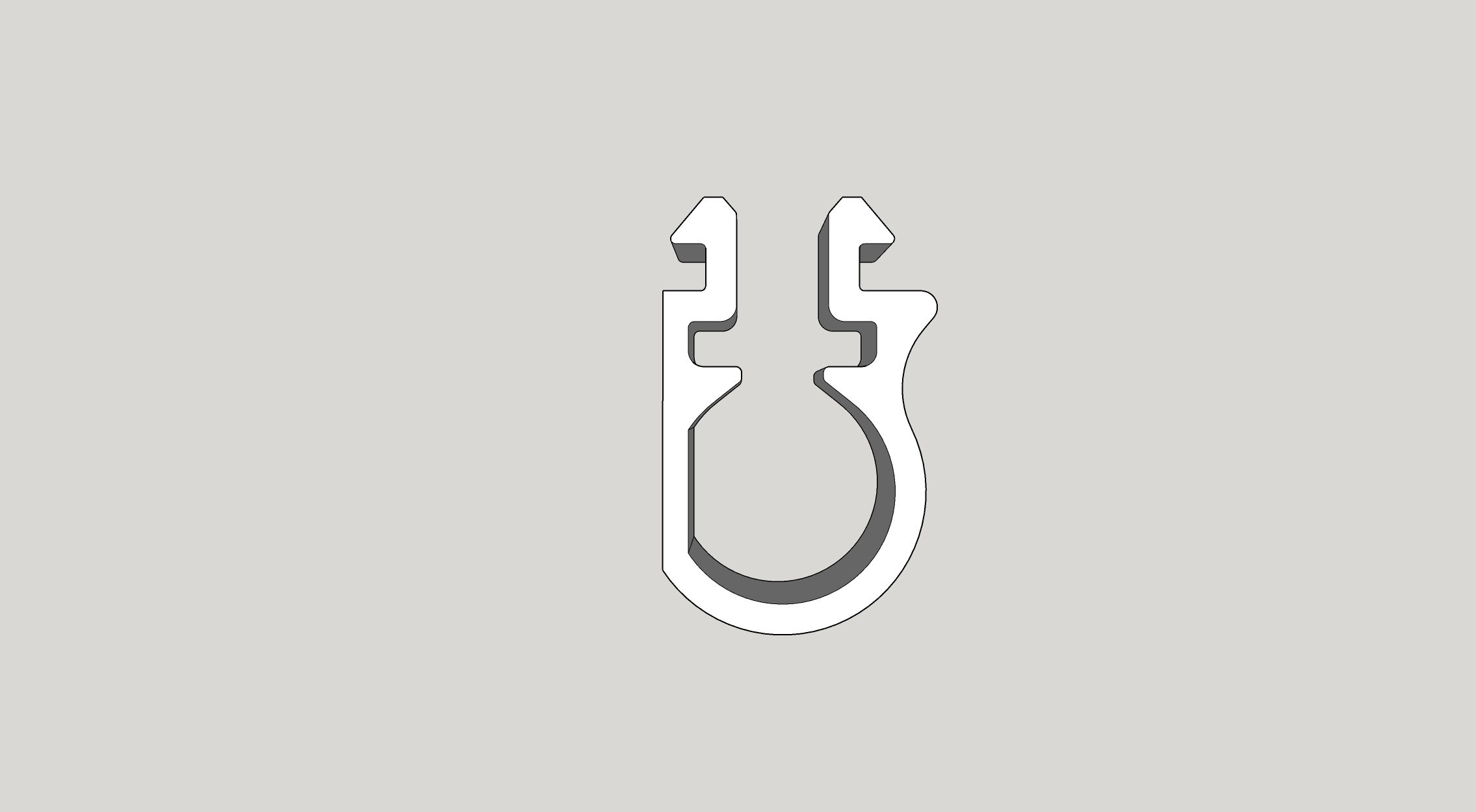 Flat Edge 2020 Extrusion Cable clip