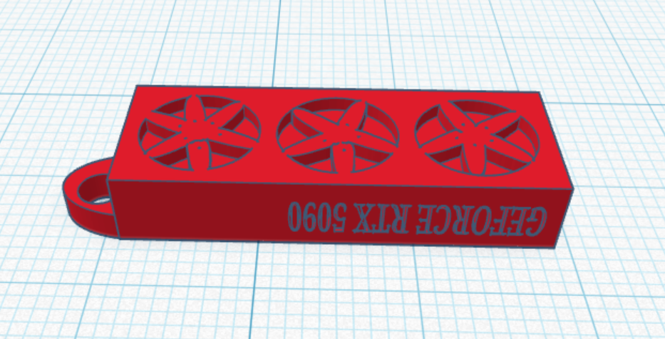 GeForce RTX 5090 ROG - Mini Keyring (2026 Version) 3D model