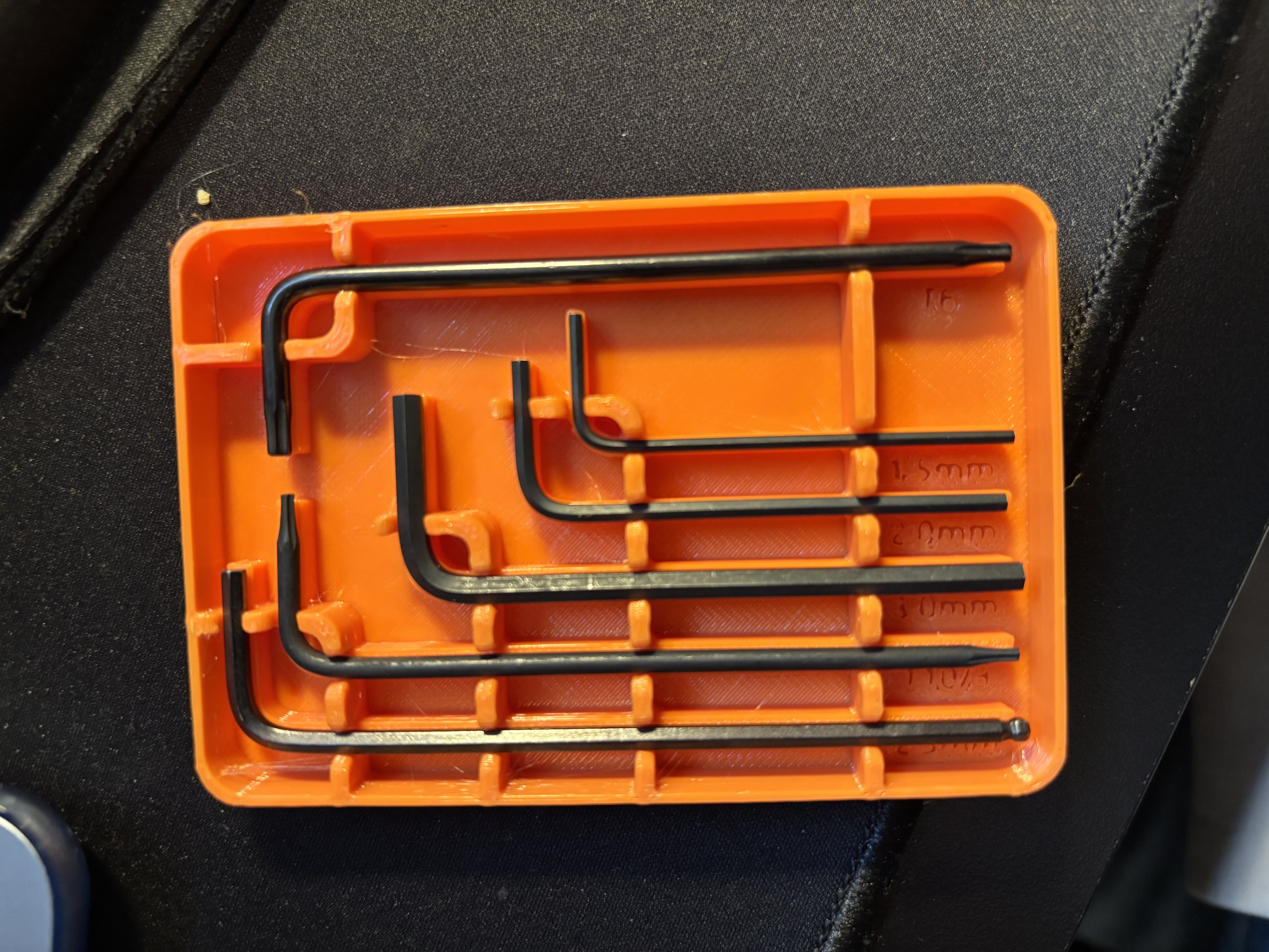 Labelled Tool Tray for MK4 Kit Allen Keys (Remix)