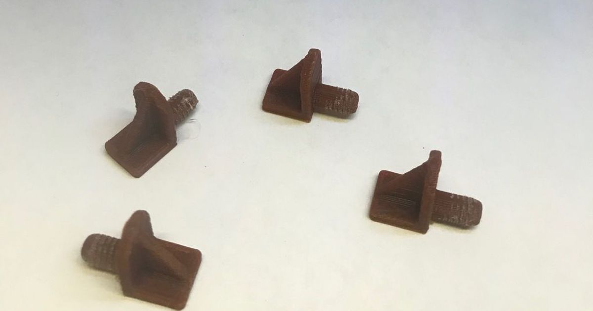 Shelf Support Pegs (4 & 5mm pins) by AlteRob Download free STL model