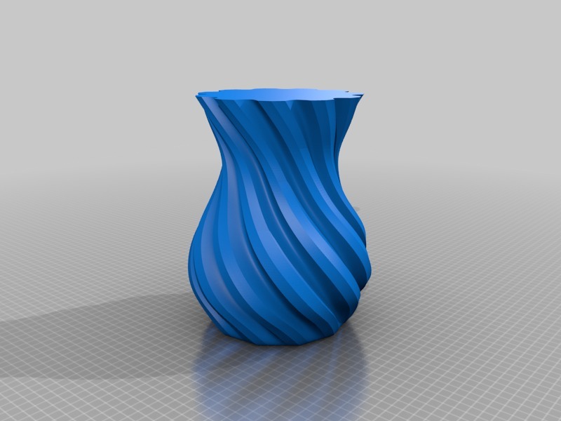 Flower Vase large twist by Mistertech Download free STL model