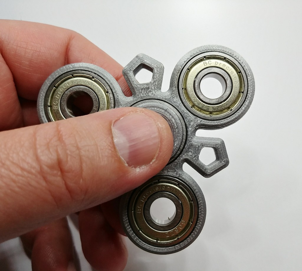 Tri Fidget Spinner with decoration