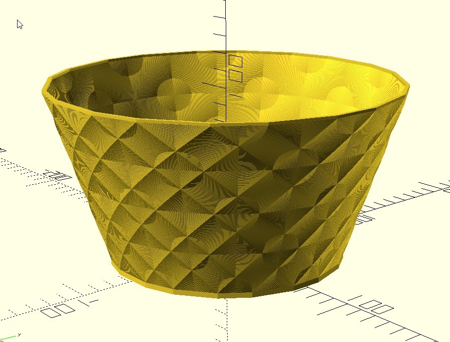 Very Customizable Poly Bowl OpenSCAD by Mistertech Download free STL