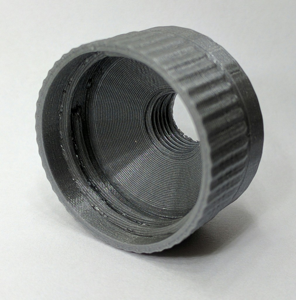 Chicken Watering Nipple ADAPTER to PET soft drink bottle (just the gray