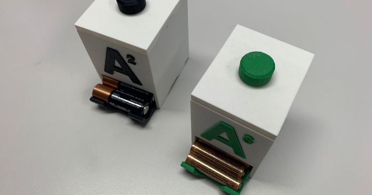 Stackable Battery Holder Lid by James Sutherland Download free STL model