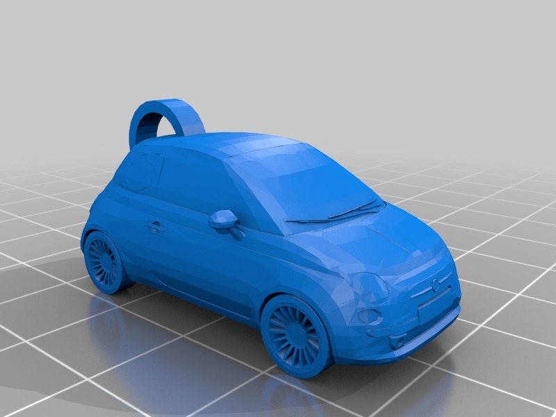 Fiat 500 Keychain by Victor Maitan Download free STL model Printables