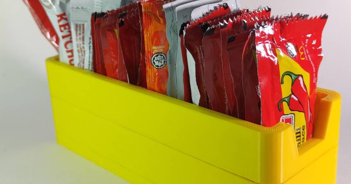 Ketchup Sachet Holder by virgodmonkey Download free STL model