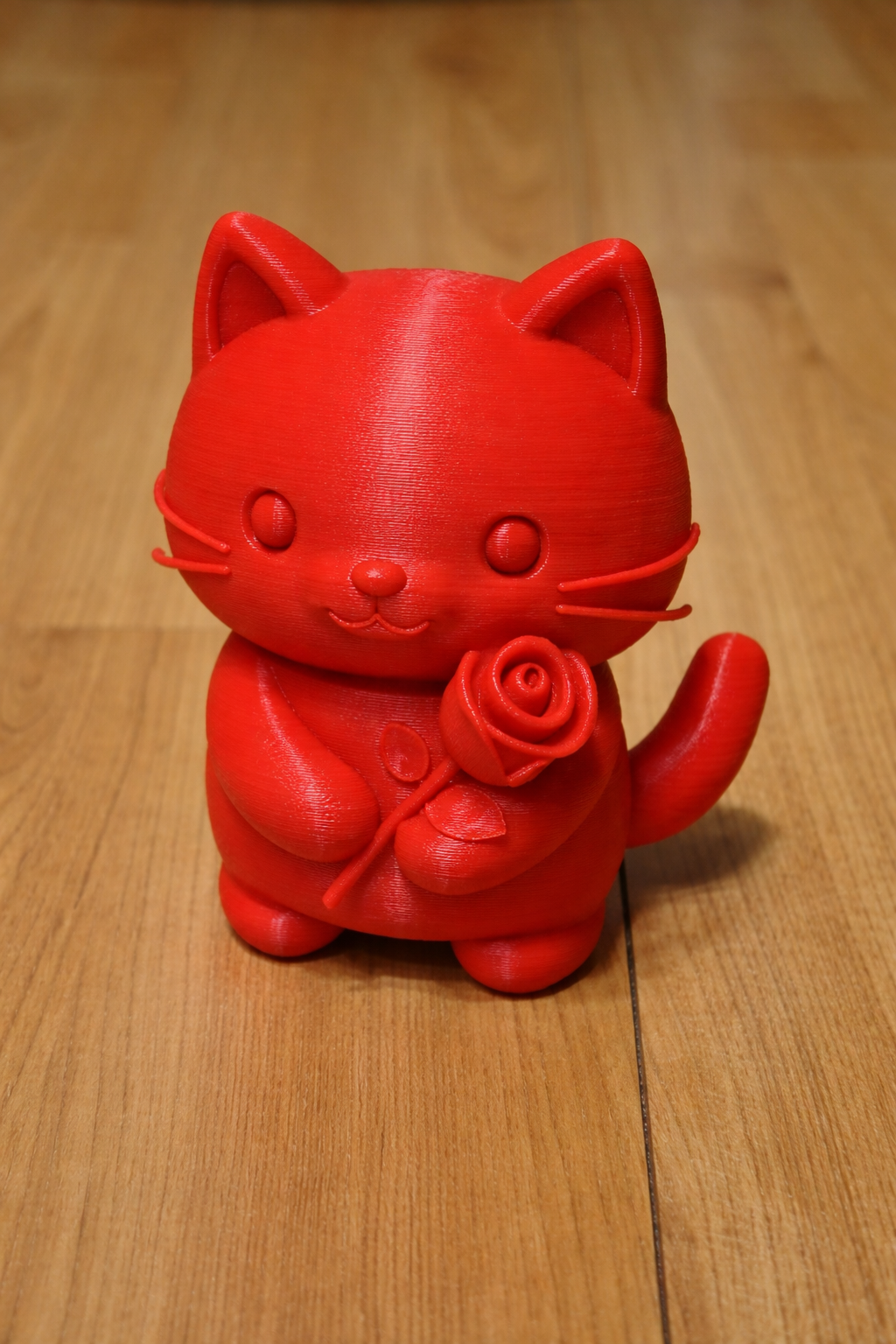 Valentine Cat Holding a Rose – Cute Gift