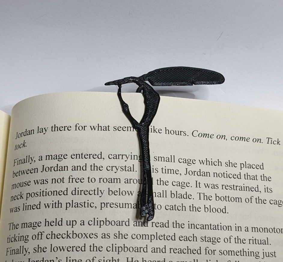 Skeleton Hand and Quill Bookmark