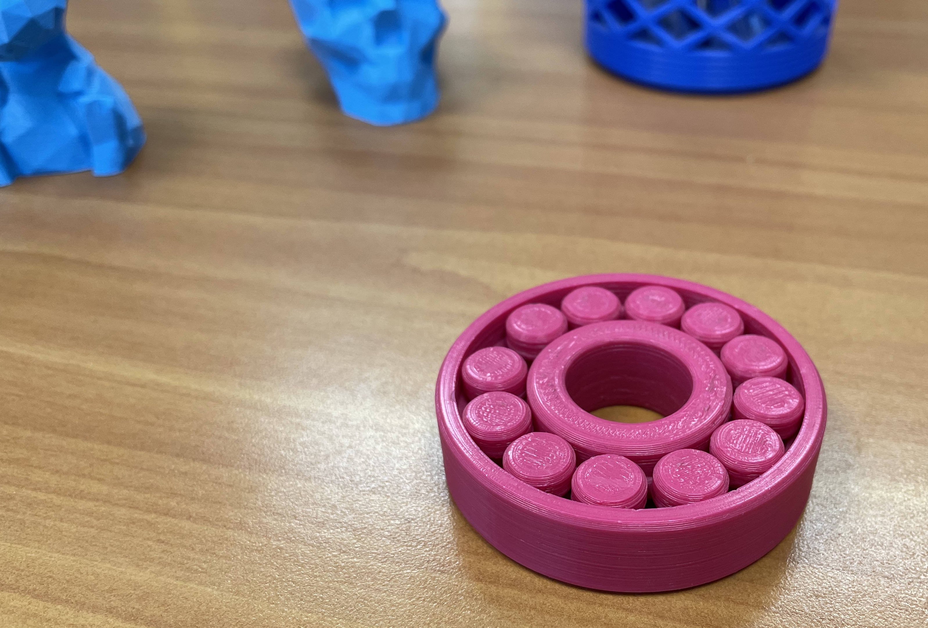 Roller bearing print in place