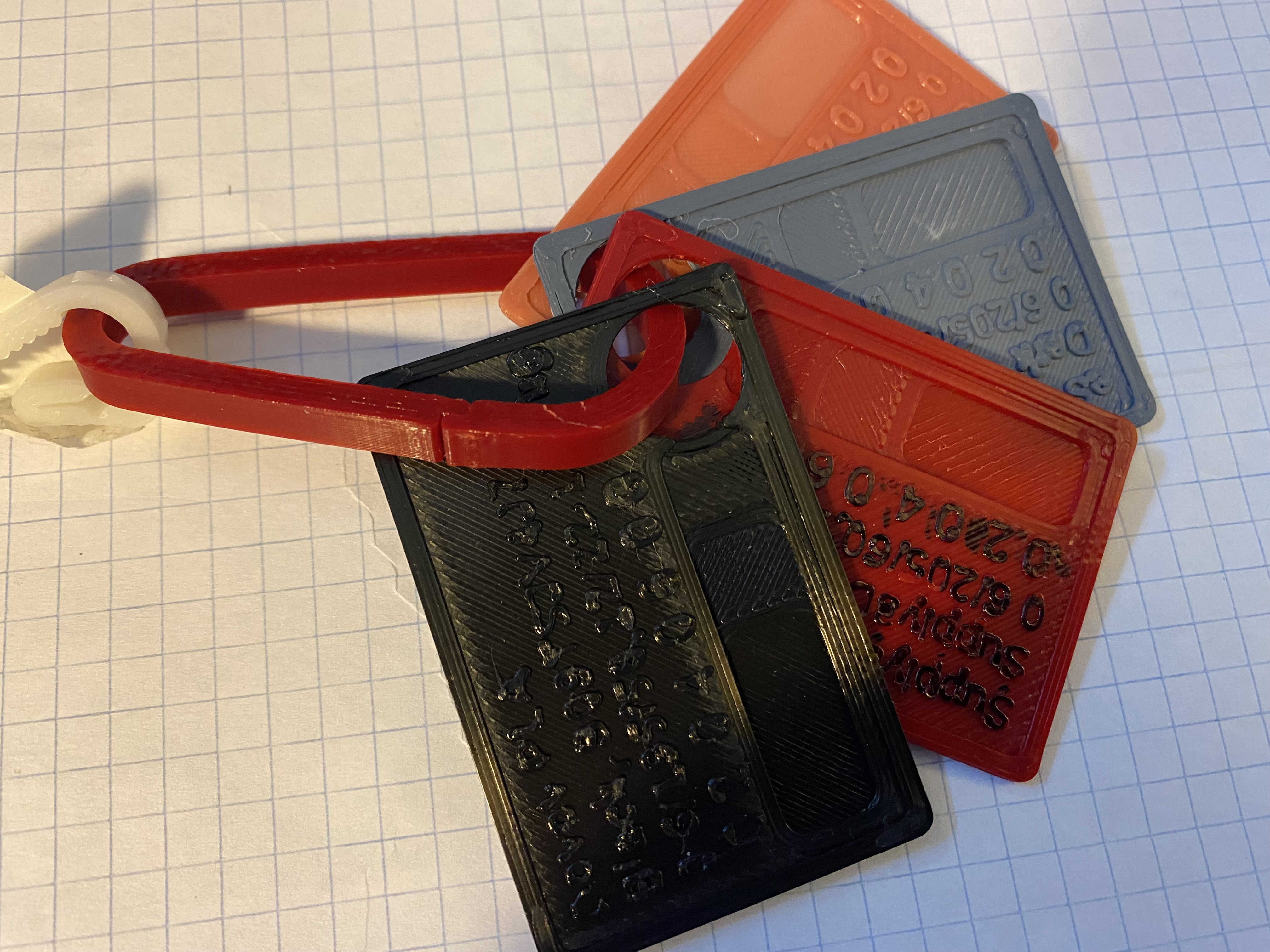 Customizable Filament Sample Swatch-Remix w/3 lines text