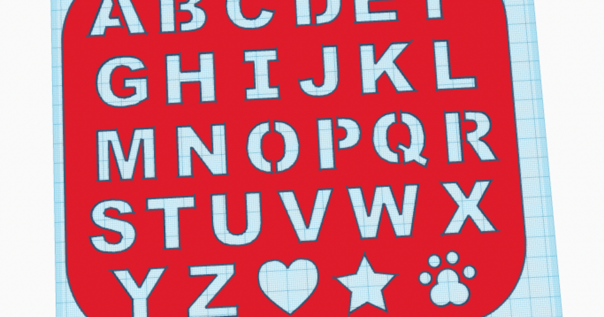 Alphabet Stencil by PenolopyBulnick Download free STL model