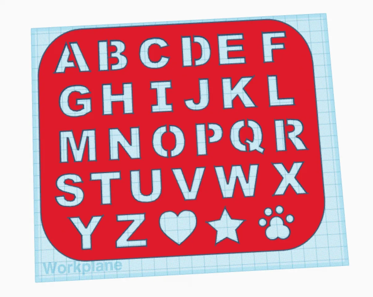 Alphabet Stencil by PenolopyBulnick, Download free STL model
