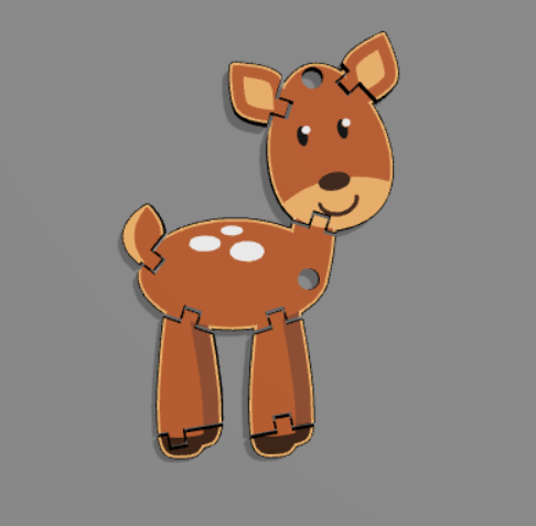Cute Flexi Deer – Articulated 3D Printed Toy
