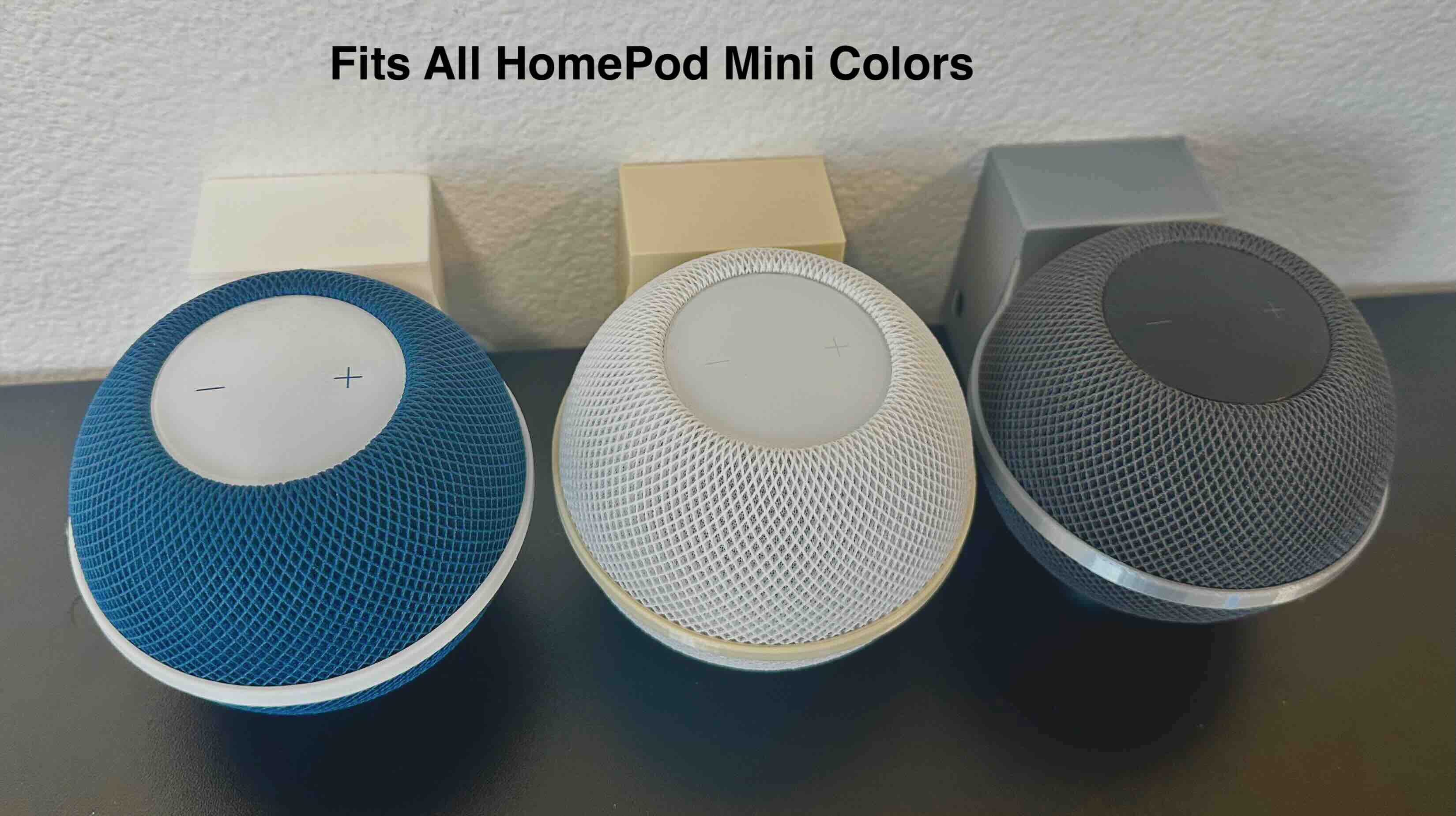 Miniatura 2 do modelo 3D HomePod Mini Wall Mount (Basic Version) – Hidden Cable Holder