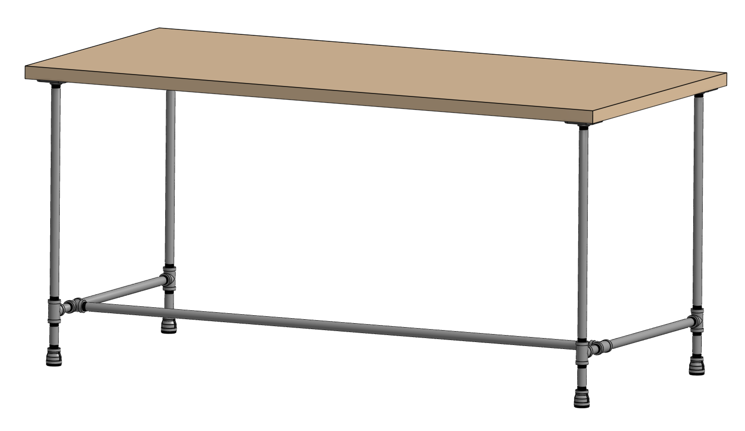 Feet for Black Pipe desk