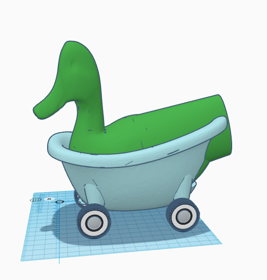 bathtub goose car including goose