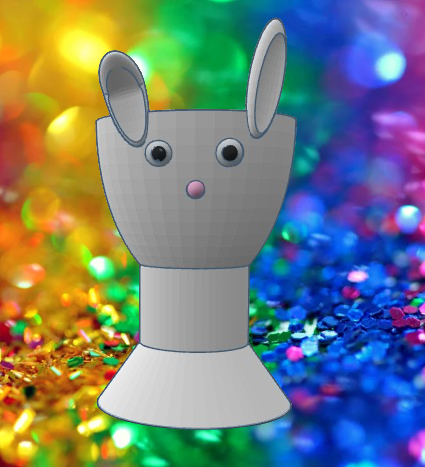Bunny Egg Holder 3D model