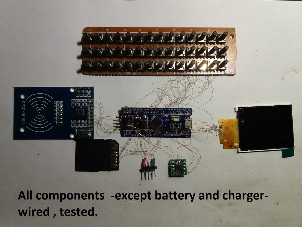 Storage system with NFC card, STM32 and database on SD card by Boda
