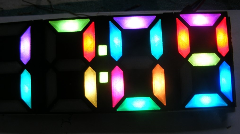 WS2812B 7 segment display