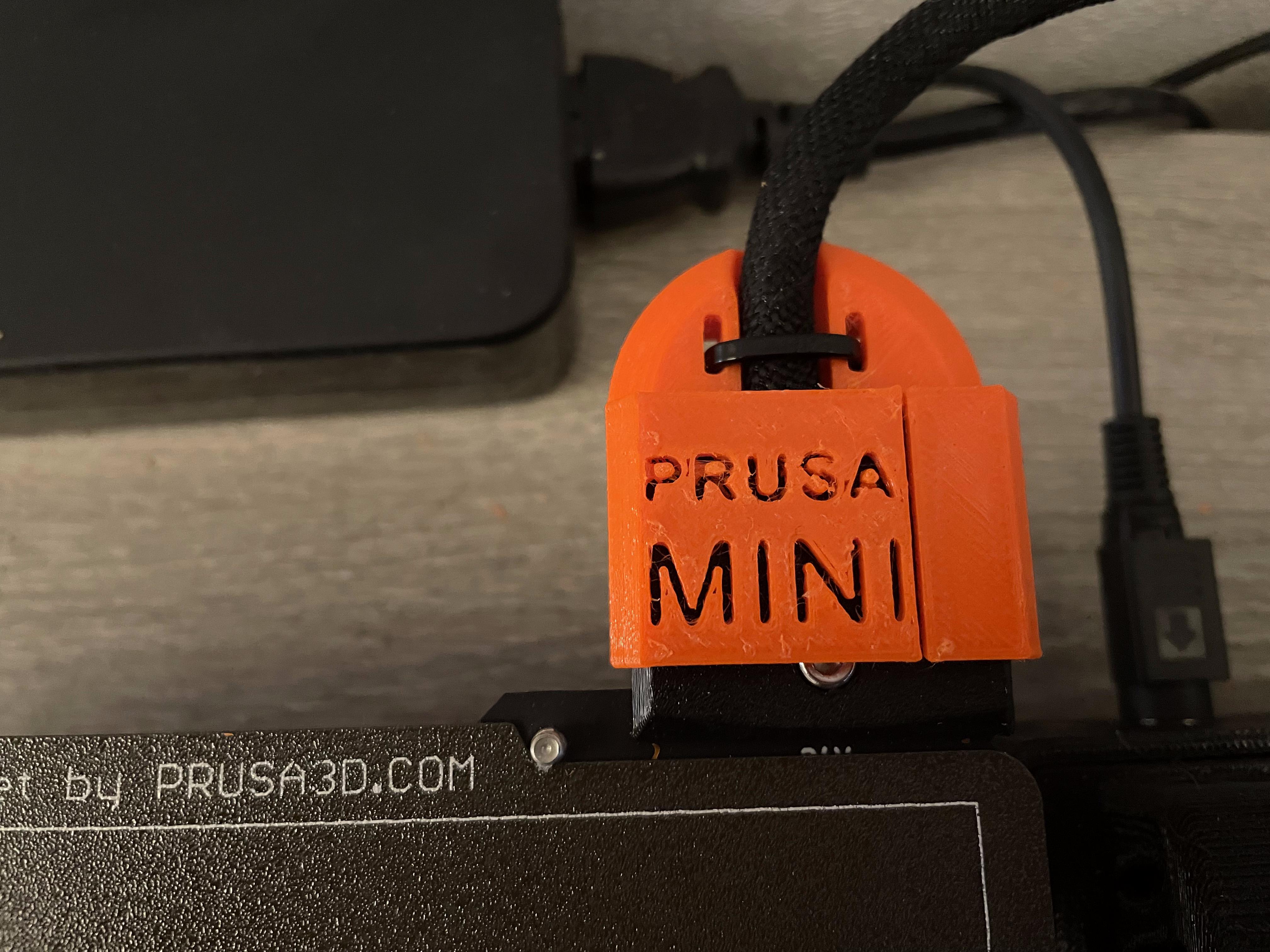 Prusa MINI+ Heatbed cable support (clip on)