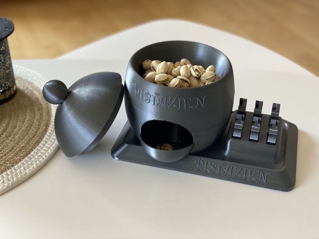 Pistachio Snack Bowl with Tray / Pistazien Snackschale mit Tablett