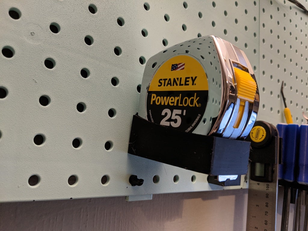 Pegboard Tape Measure Holder by A_Str8 Download free STL model