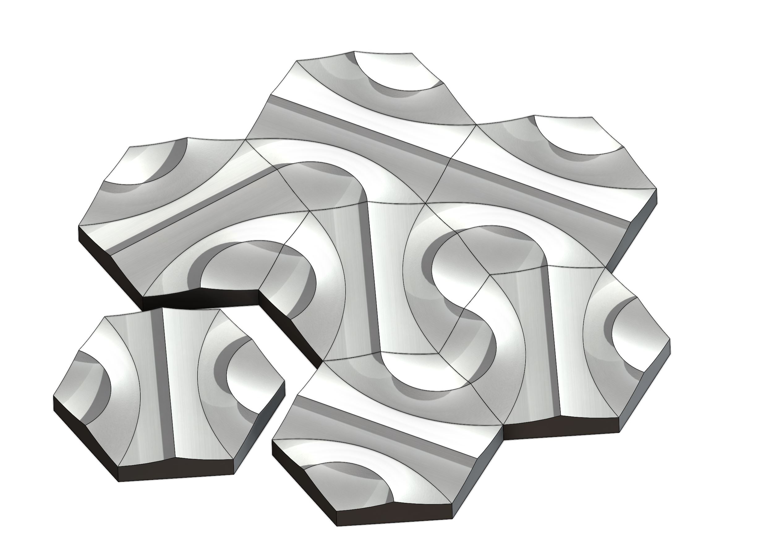 Tessellating Embossed Hexagon