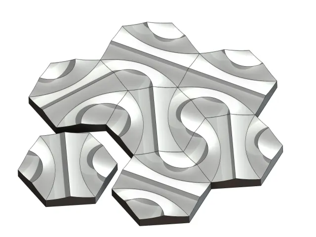 Tessellating Embossed Hexagon