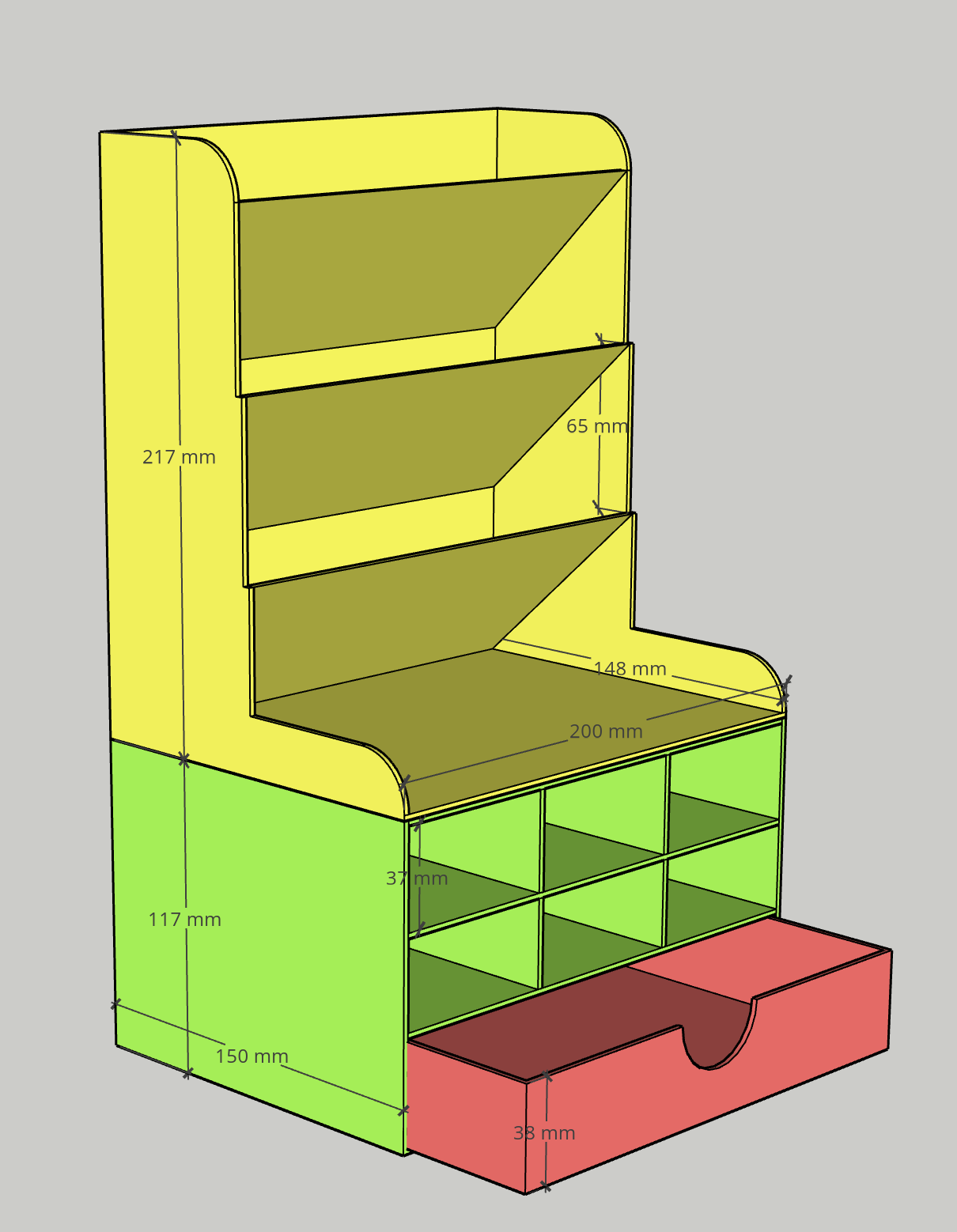 4 Portapenne In Plastica Trasparente Colorata - Astucci Organizer Per Cancelleria, Scuola E Ufficio - 6
