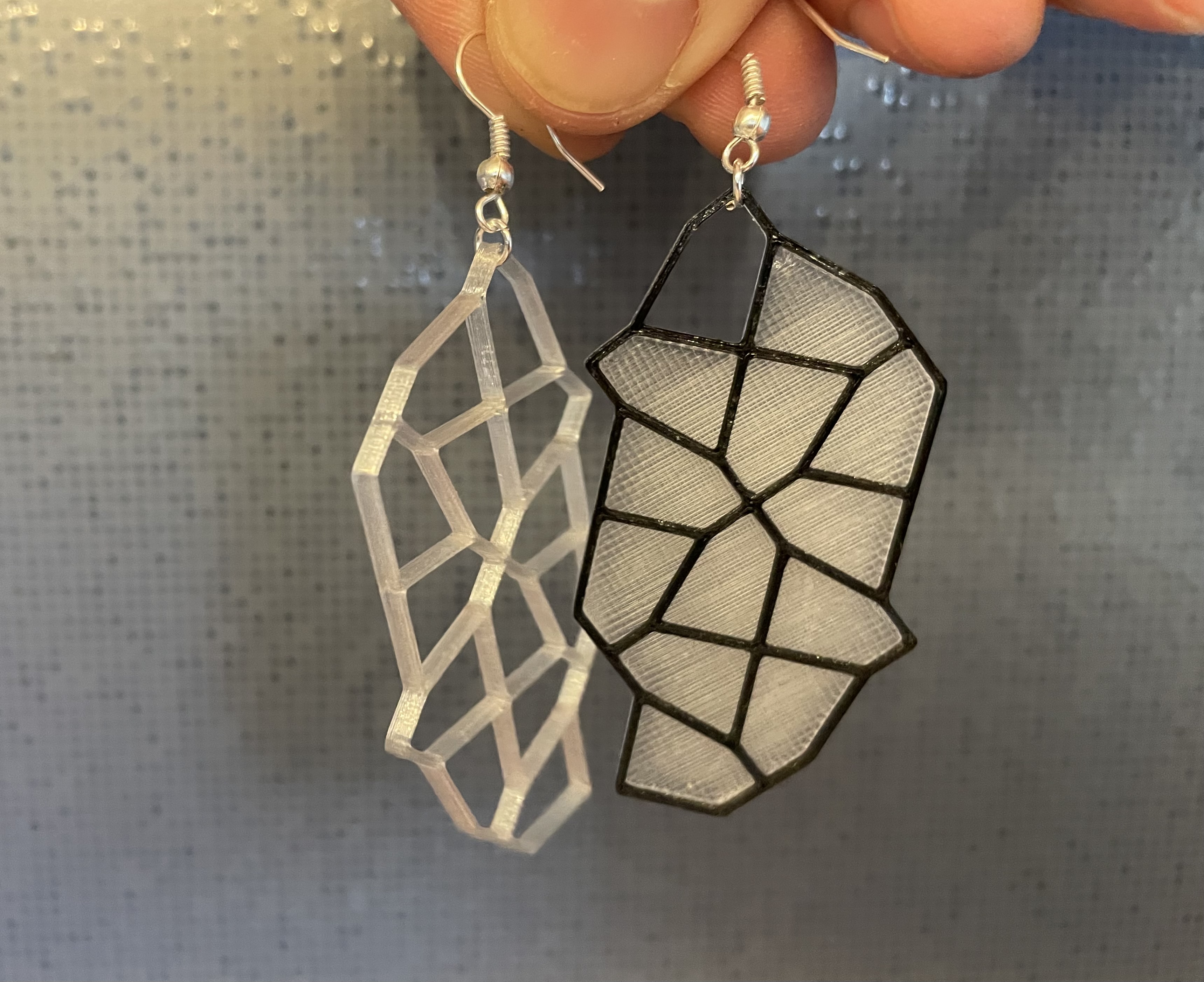 pentagonal earrings / pětiúhelníkové náušnice