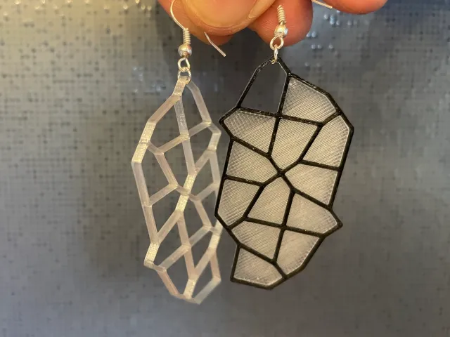 pentagonal earrings / pětiúhelníkové náušnice