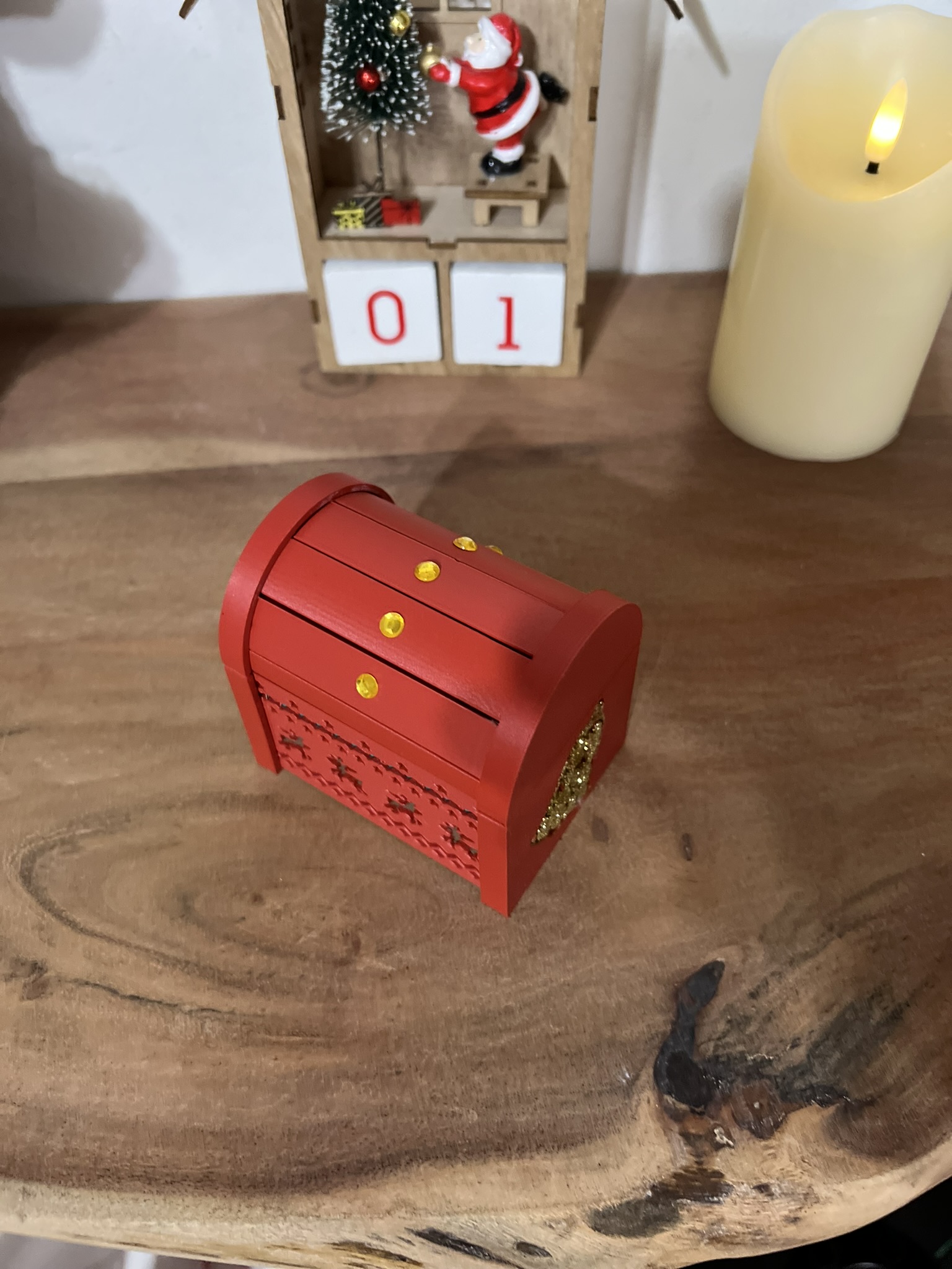 Santa Treasure Chest Puzzle Box
