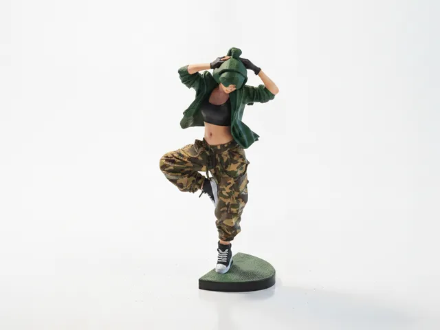 Geometric Dancer Figurine Female Art 3D Printable