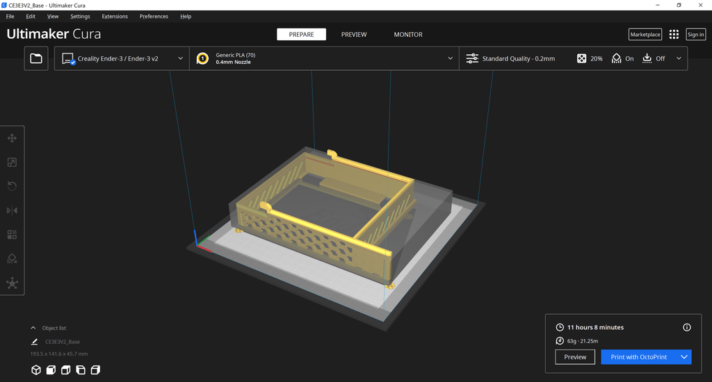 Miniatura 3 do modelo 3D Ender 3 V2 Raspberry PI Drawer