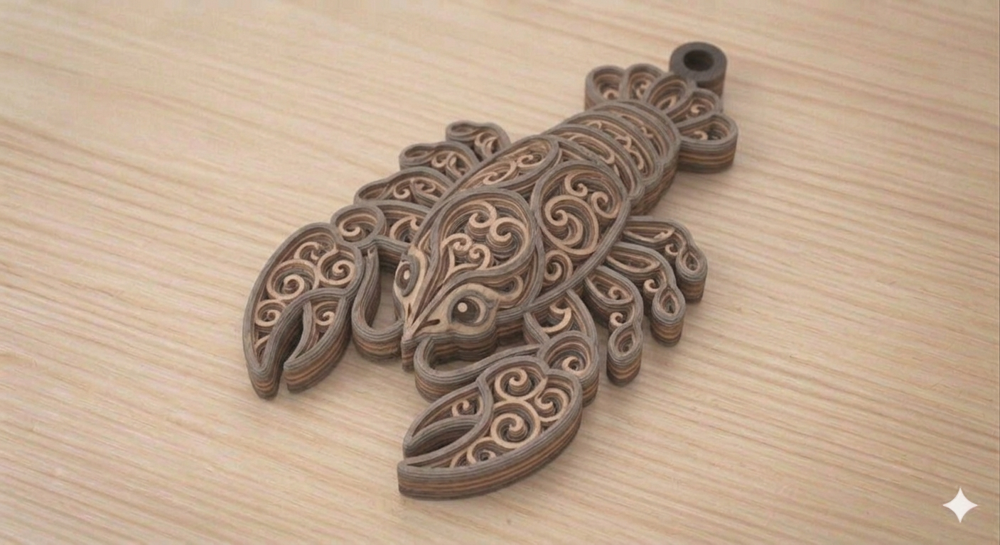 crayfish keychain
