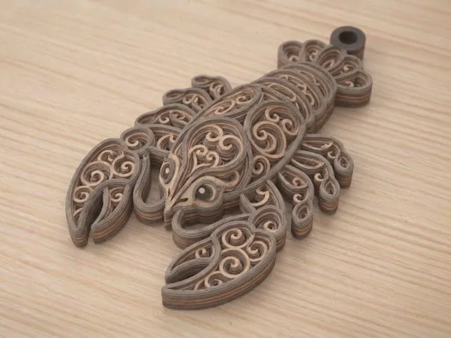 crayfish keychain