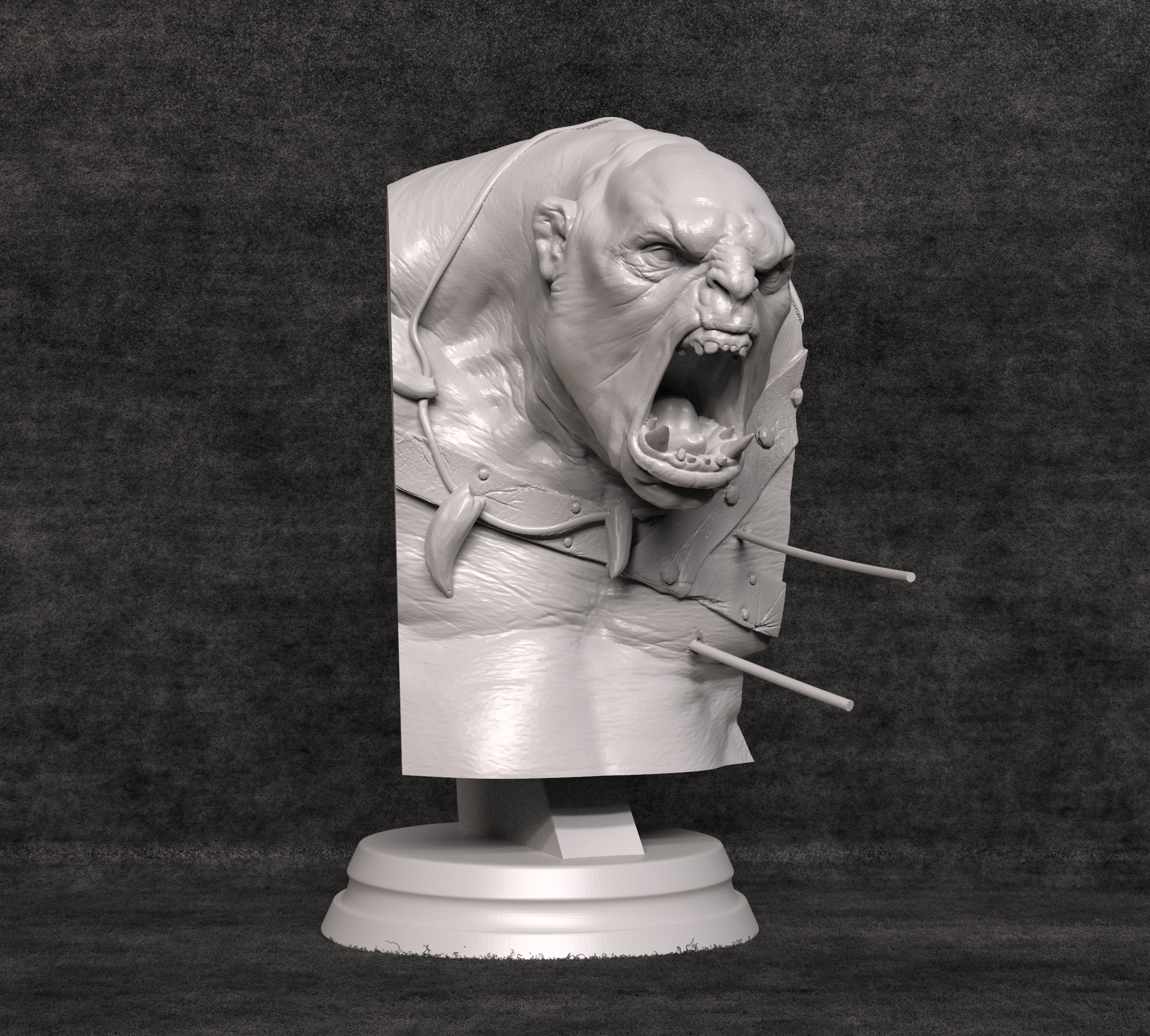 Orc Berserker Bust - Presupported