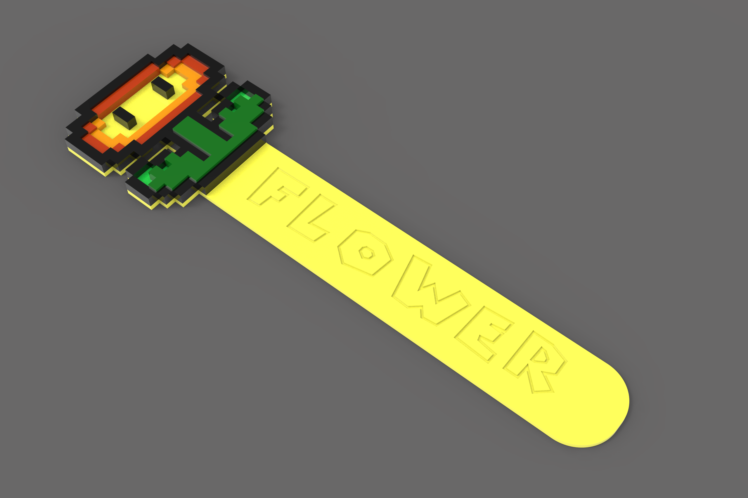 Bookmark Fire Flower retro model