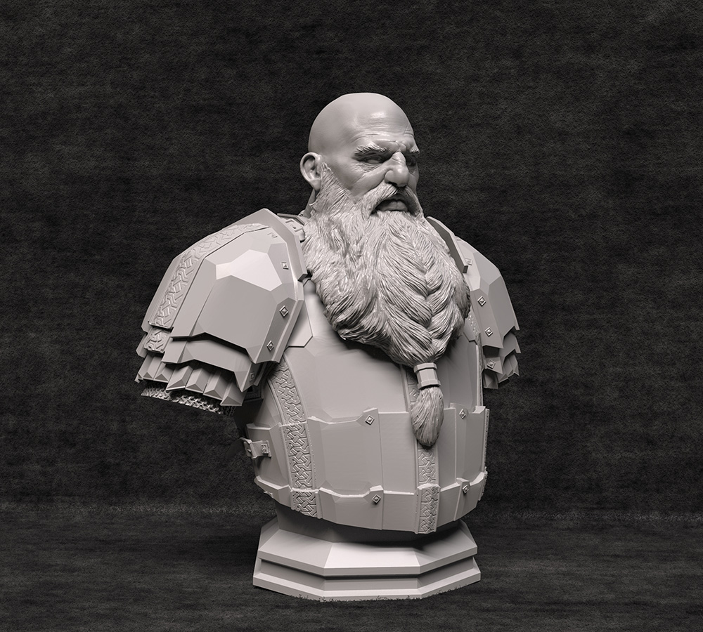 Iron Hill Dwarf Bust - no presupported