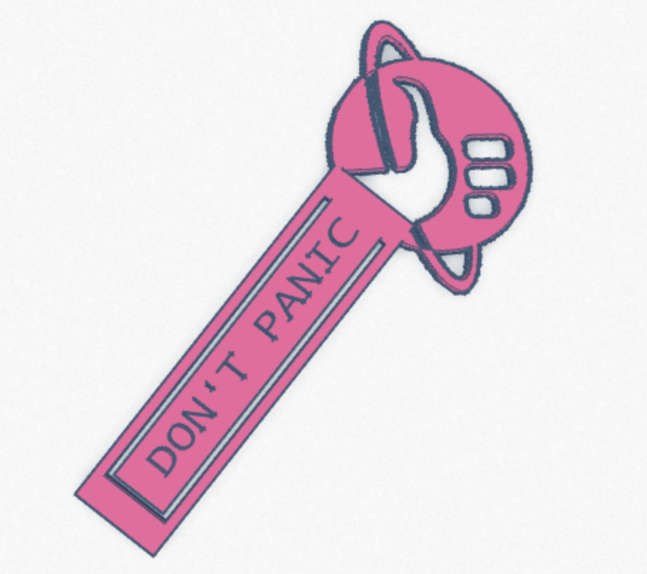 Don't Panic Hitchhiker' Guide Bookmark by Watcher19 | Download free STL