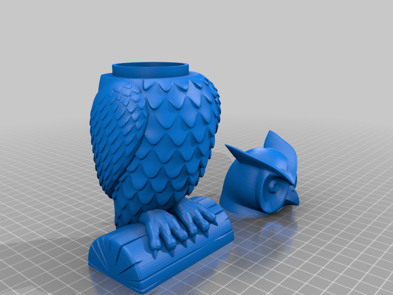 Front facing owl container